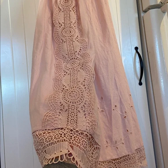 GAP linen blend broderie anglaise high neck sundress XL TALL - Picture 4 of 10